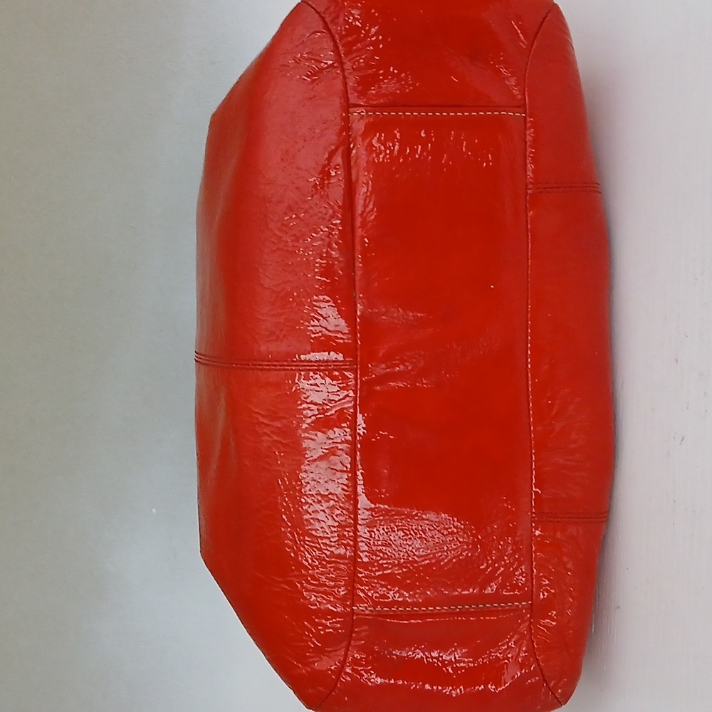 Coach Red Patent Leather Tote Bag - Picture 5 of 9